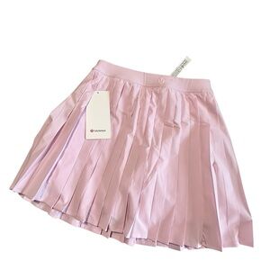 NWT lululemon Light Pink High Rise Pleated Tennis Skirt Size 6